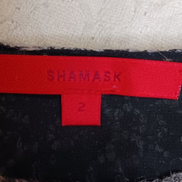 Shamask Women's size 2 Long Sleeve Tunic Elegant Top Blouse - Picture 5 of 11